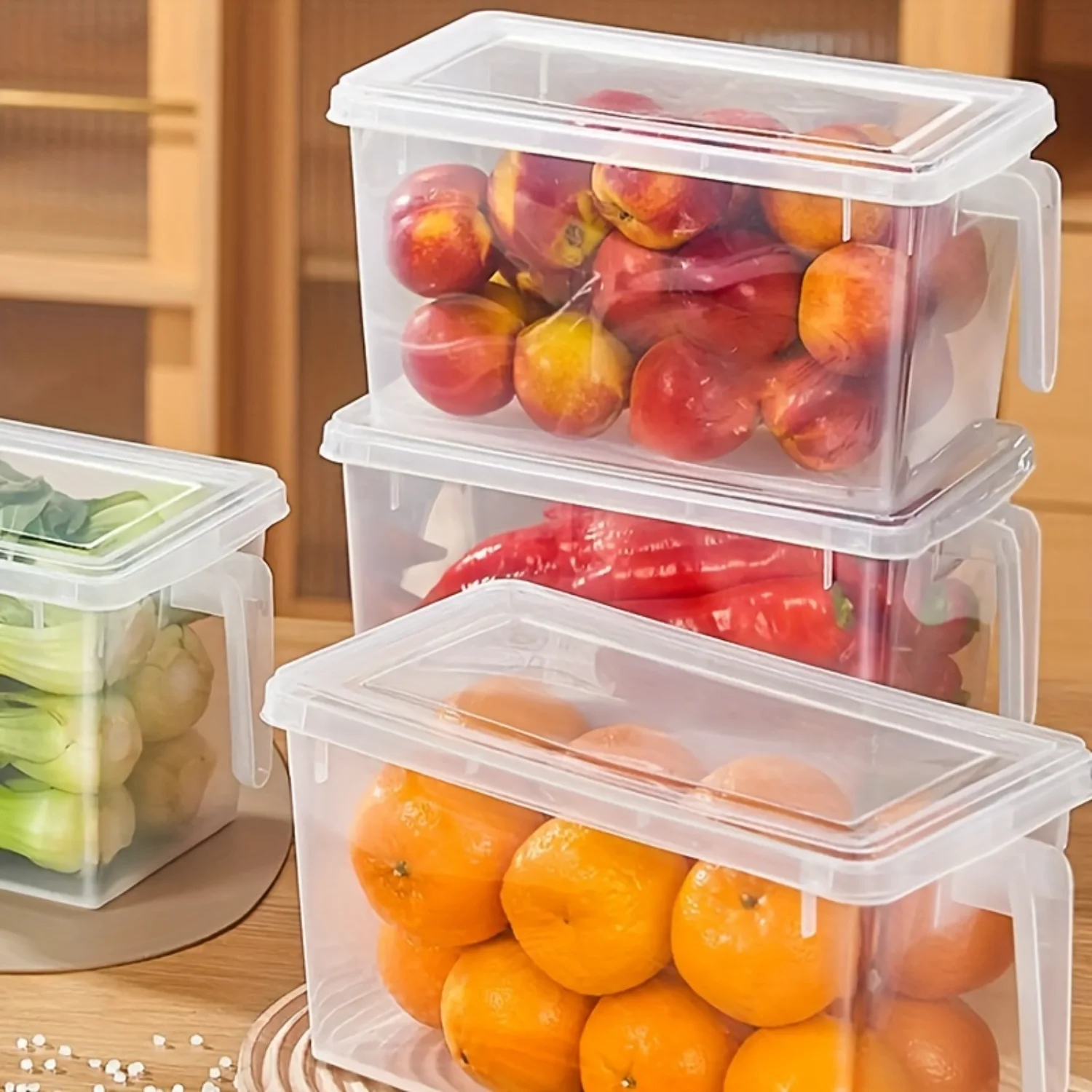 

Transparent Large Refrigerator Box, Sealed Crisper Box - Kitchen Fruit and Vegetable Storage Accessory