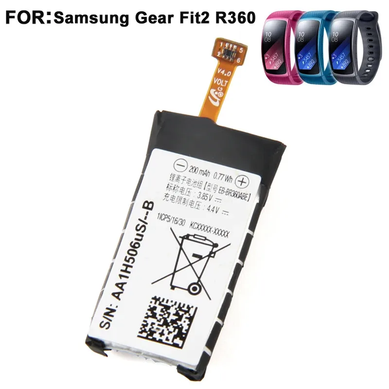 New Replacement Battery EB-BR360ABE For Samsung Gear Fit2 Fit 2 R360 SM-R360 Smart Watch Battery 200mAh