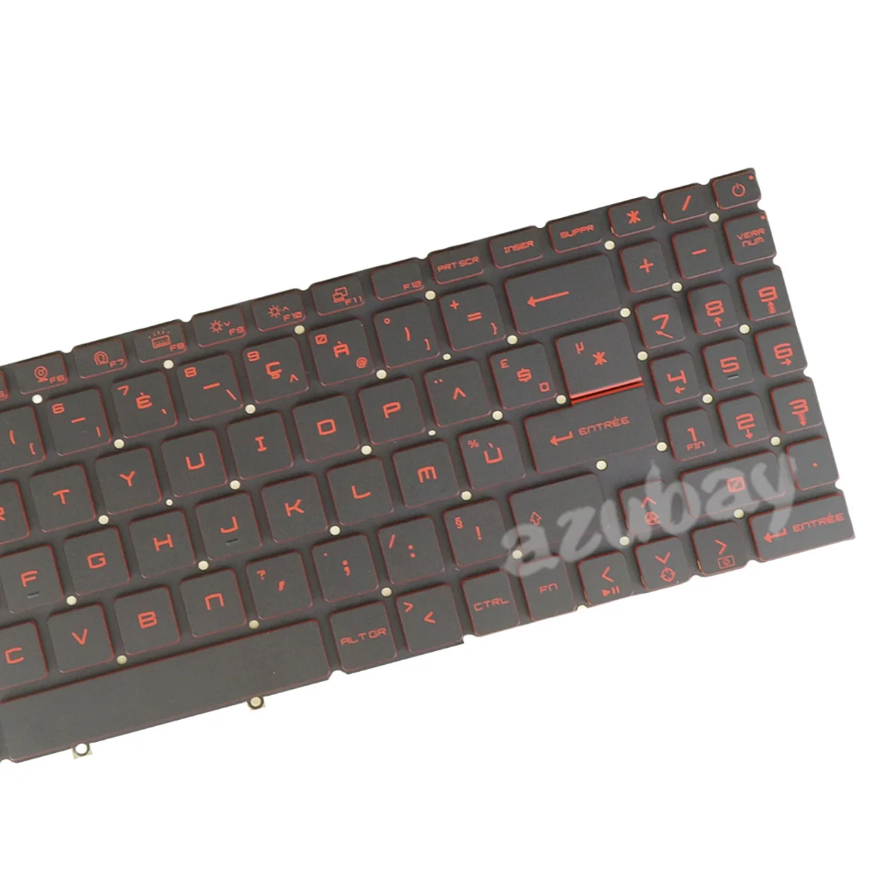 Red Backlit Keyboard For MSI Katana GF66 / GF76 12UGS 12UCO 12UDO 12UDOK 12UEO 12UGO 12UGSO 12UGSK, Alpha 15 B5EE French AZERTY
