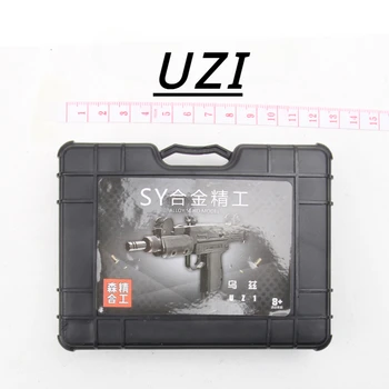 1:6 미니 장난감 총 모델 ElaborateTEC-9 UZI UMP9 P90 단검 기관단총, 합금 금속 가짜 총 컬렉션 소품 생일 선물 