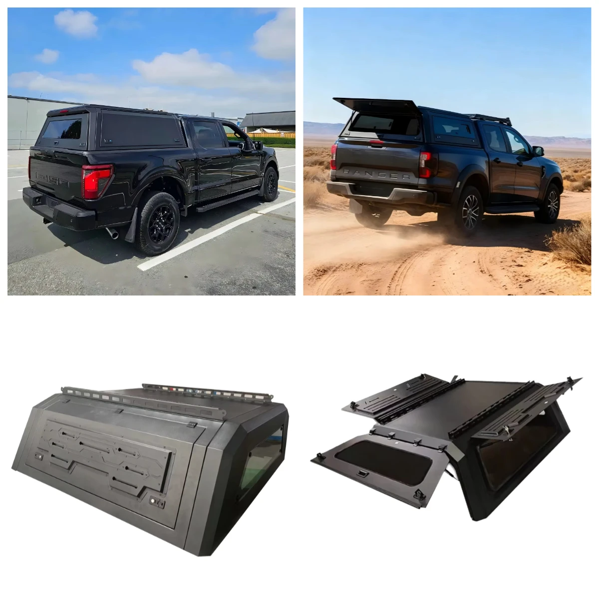 

4*4 Pickup Truck Canopy - Lightweight Aluminum Cap Truck Toppers for F150 5.5FT