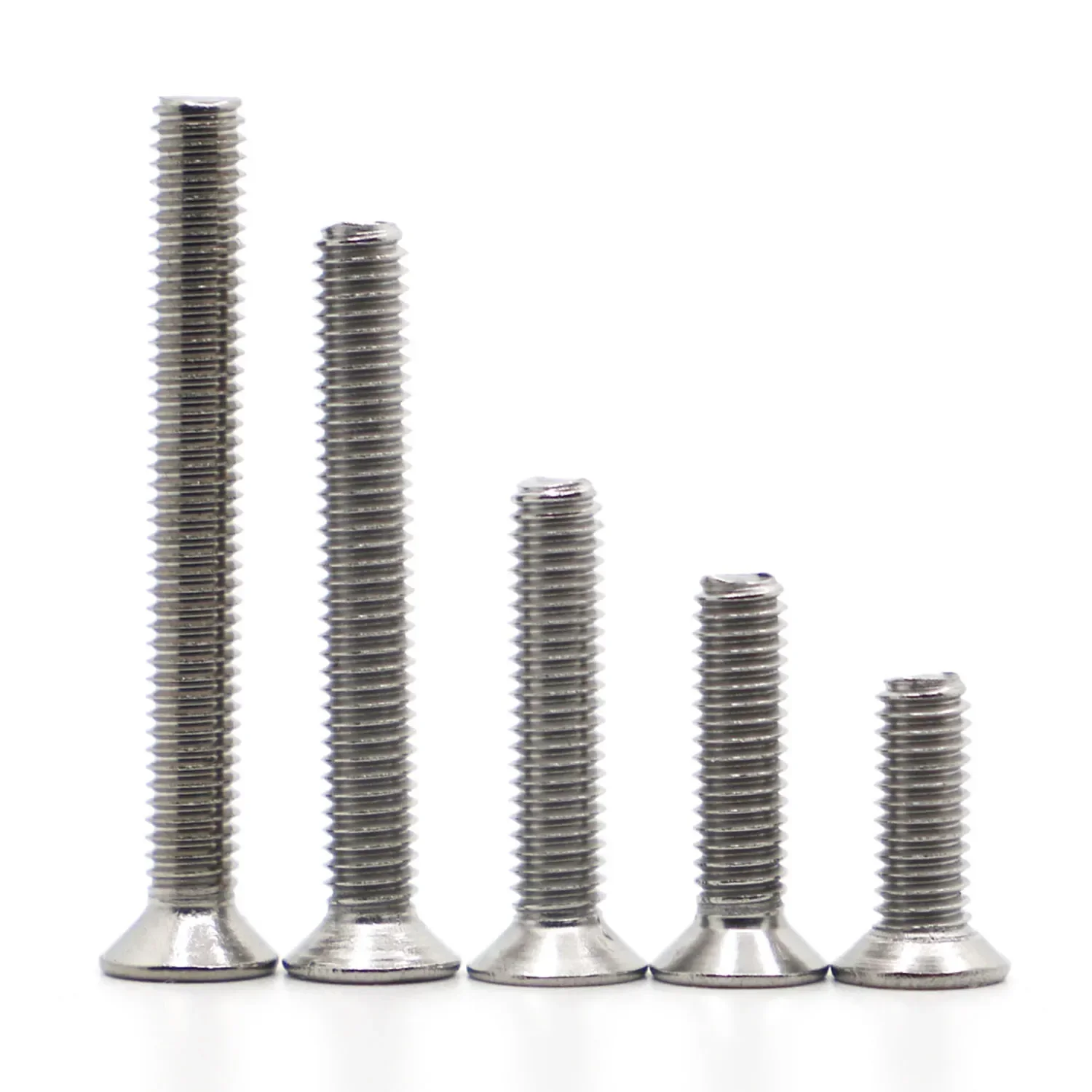 5-50pcs A2-70 304 Stainless steel GB819 Cross Phillips Flat Countersunk Head Screw Bolt M1 M1.2 M1.4 M1.6 M2 M2.5 M3 M4 M5 M6 M8