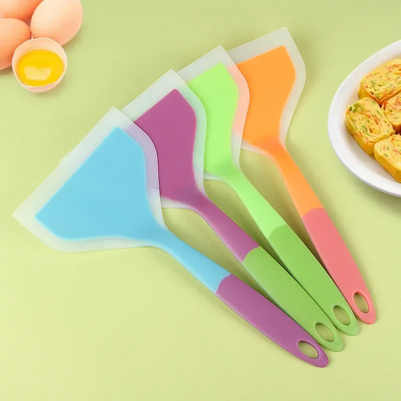 

Shovel Non Stick Pan Special Shovel Half Transparent Silicone Frying Shovel Fried Egg Wide Side Shovel Frying Pan Kitchen Tools