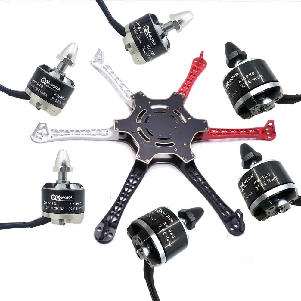 

F550 Frame Kit 550 mm Hexa-Rotor+ 6Pcs QM2812 980KV Motor + battery belt for S550 MultiCopter Hexacopter UFO Heli