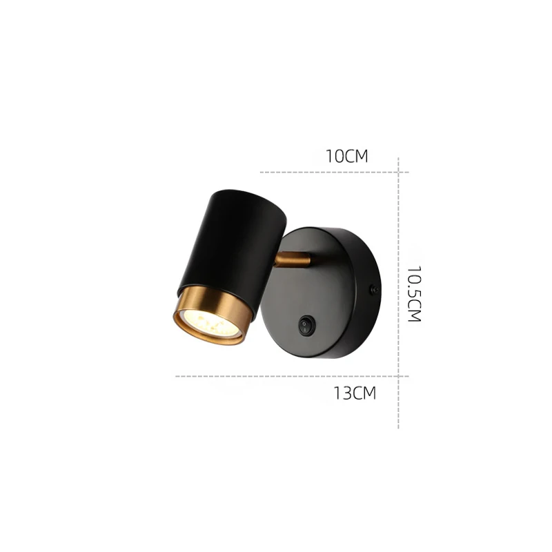 Indoor 6W GU10 LED Ceiling Wall Lamp Folding Rotation Home Hotel Bedroom Bedside Living Room Reading Wall Light With Switch