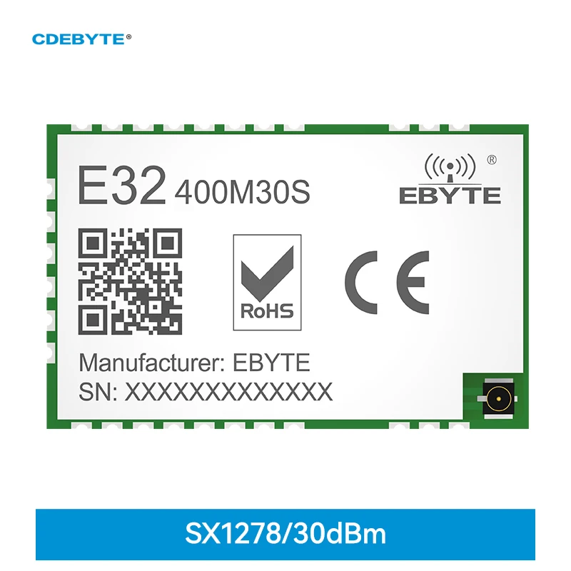 

SX1278 SPI Ebyte E32-400M30S 30dBm 433MHz 470MHz LoRa Spread Spectrum Module Wide Frequency Band Wireless Transceiver 10km DIY