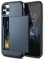 For iPhone 16 15 14 13 Pro Max 12 11 X XS XR Case Hard Armor Phone Case for iPhone 16 pro max 15 14 13 Wallet Card Slide Cover