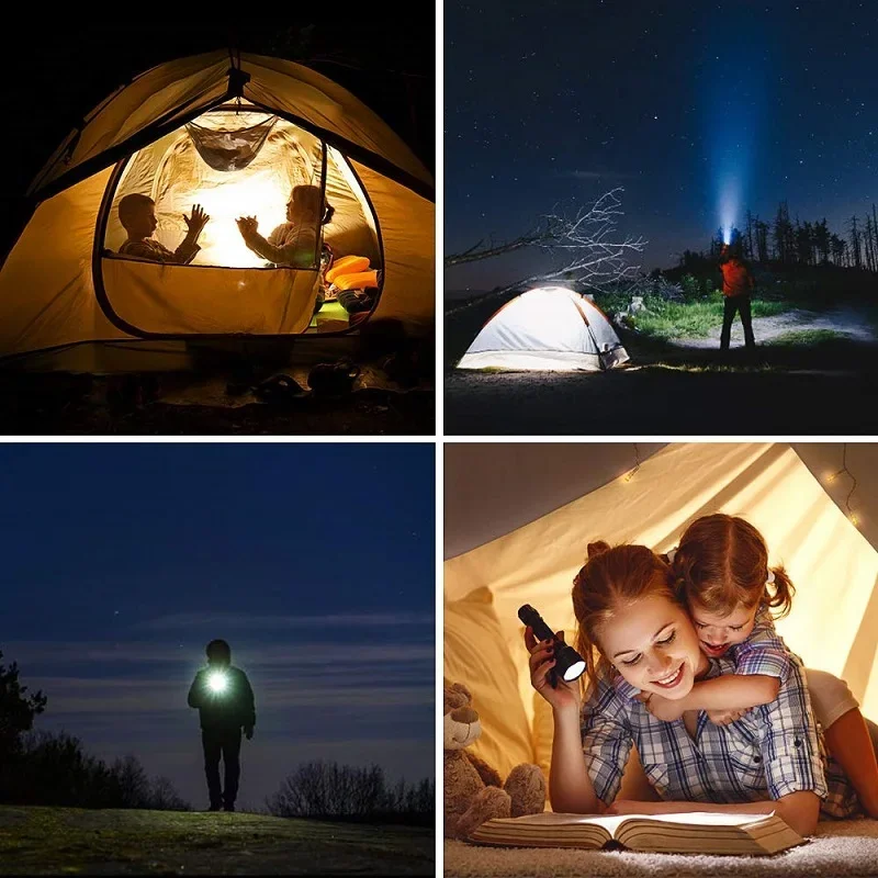 Super Bright LED Flashlight Handled Powerful Flashlights Outdoor Waterproof Torch Camping Flashlight for Outdoor Activities