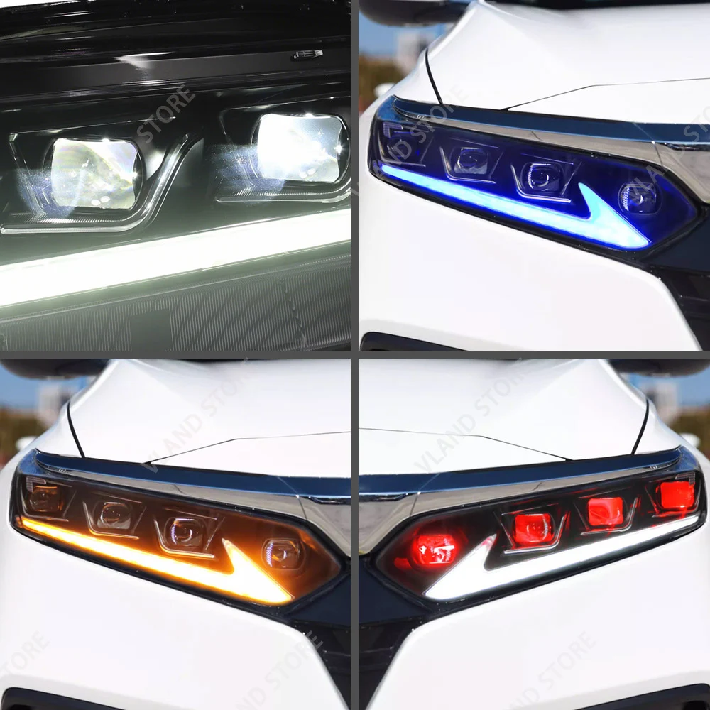 Vland LED Headlight Assembly Dual Beam Projector Lens Aftermarket Replacement For 2018-2022 10TH Gen Accord Plug And Play