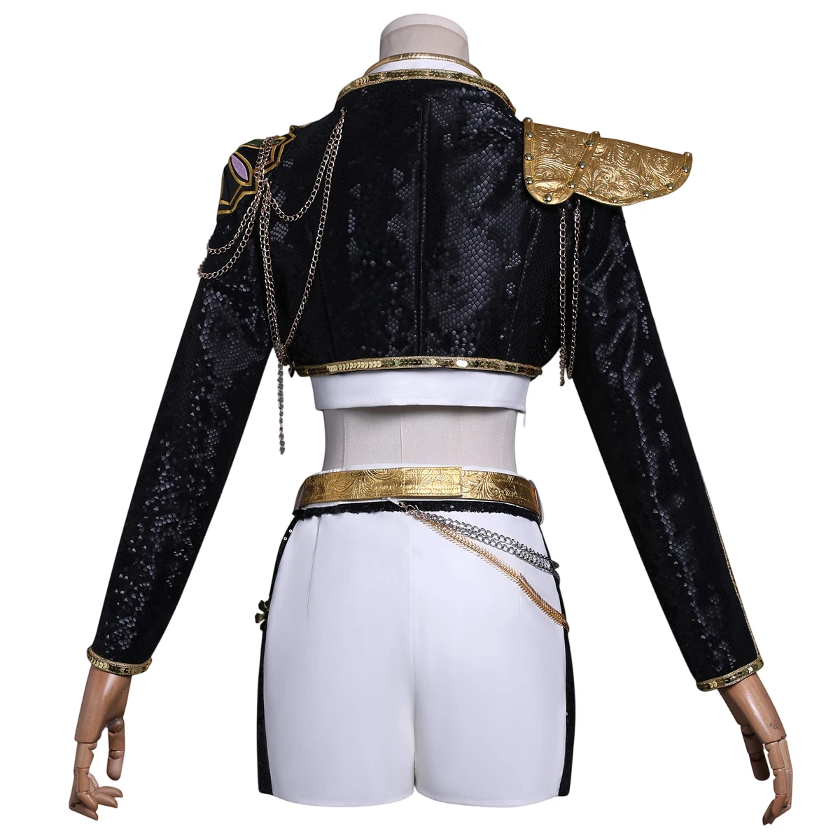 Crianças kpop caçadores de demônios anime rumi zoey mira cosplay traje jaqueta saia preto desempenho palco uniforme dia das bruxas natal