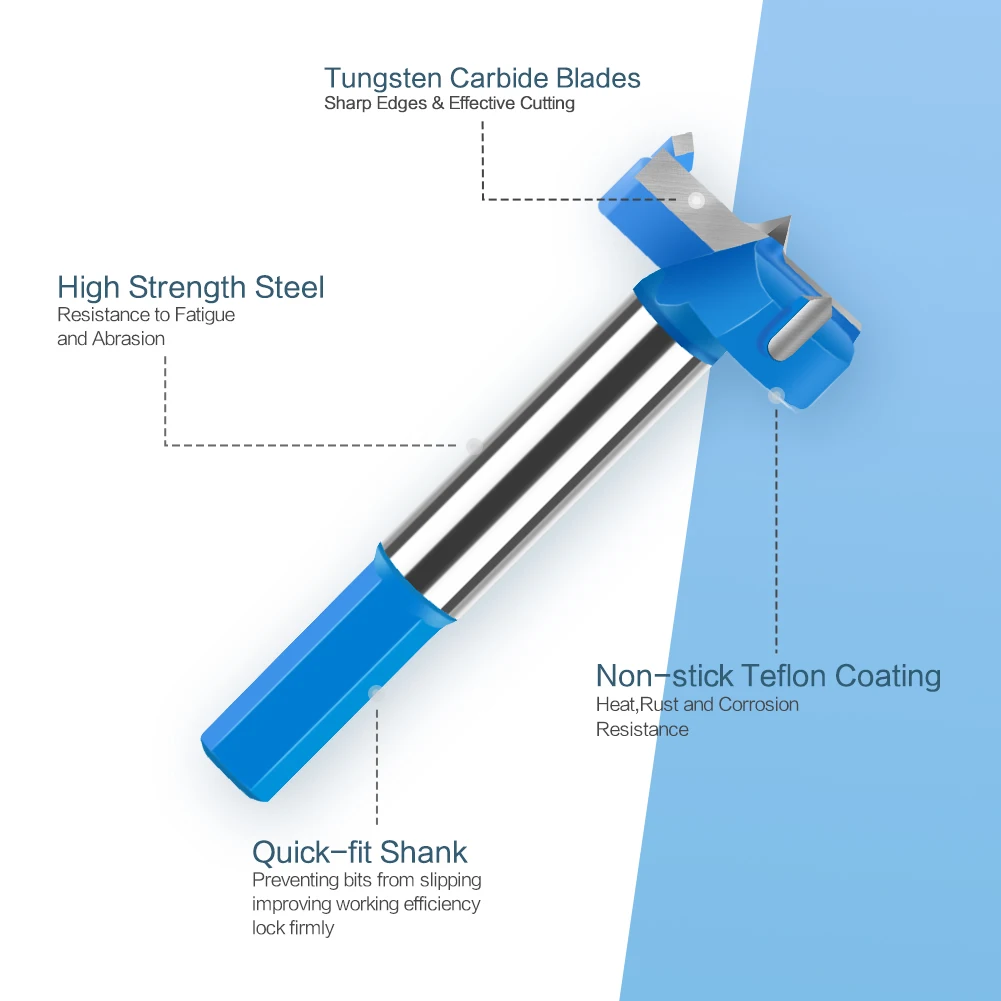 Imagem -02 - Dobradiça Boring Forstner Broca Grupo Buraco Saw Cutter Carboneto de Tungstênio Brocas para Madeira Plástico Madeira Compensada 1650 mm