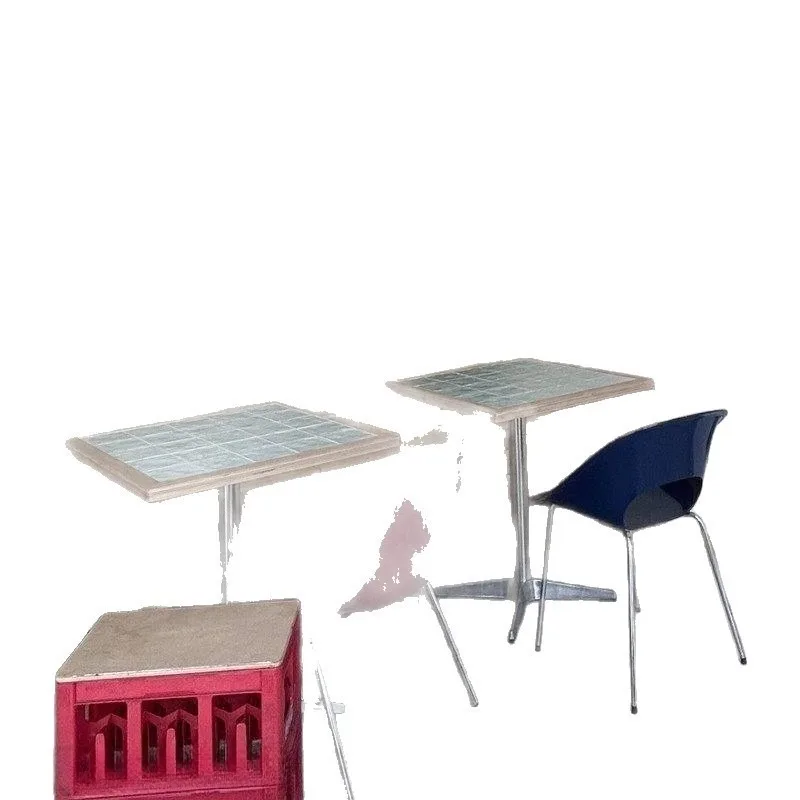 Korean restaurant table dessert baking cake shop table and chair ceramic surface cafe table and chair combination commercial