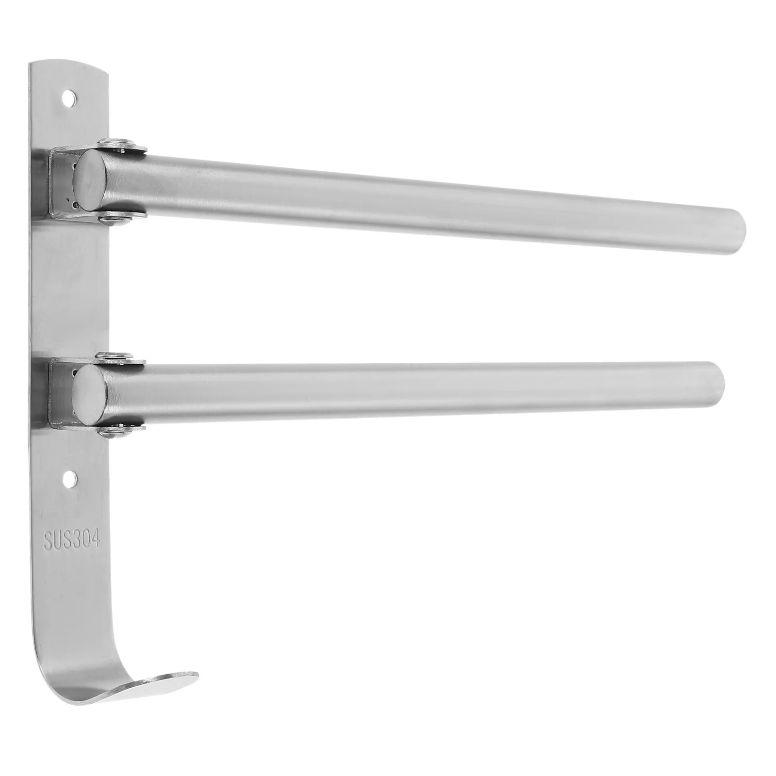 

Вращающийся настенный держатель для полотенец из нержавеющей стали, 2-уровневая вешалка для полотенец, органайзер для хранения, сверхпрочный