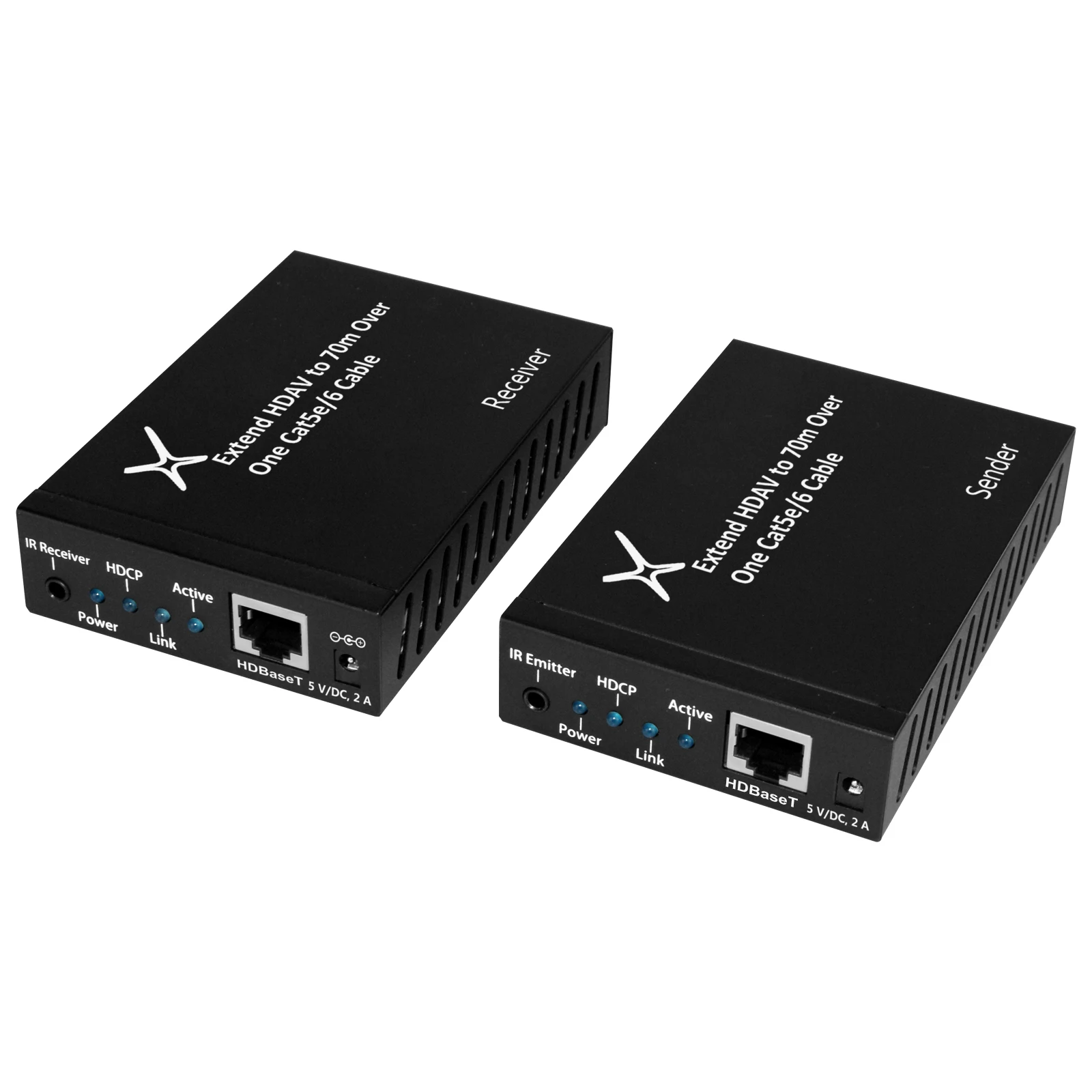 Удлинитель HDMI HDBaset с ИК-подсветкой через Ethernet Cat5e/6 до 230 футов, поддерживает 1080p, 3D, HDCP, HD, встроенный ИК-порт для дистанционного управления