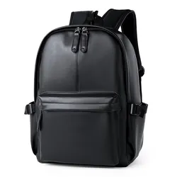 Mochila escolar de cuero para hombre, morral para ordenador portátil de 16 pulgadas, resistente al agua, para libros de viaje, informal, 2024