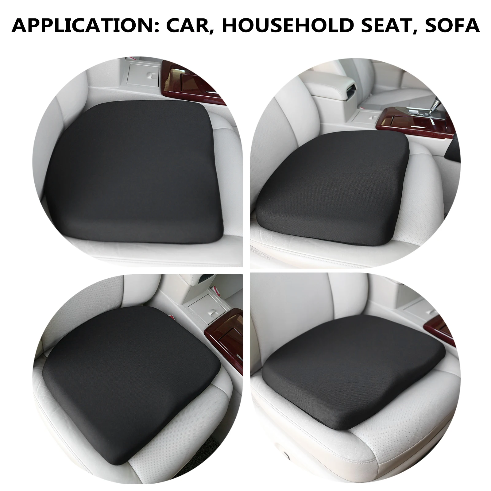 

3D Memory Sponge Car Seat Cushion Heightening Support Comfortable Driving Pain Relief Neck Tension High-Density