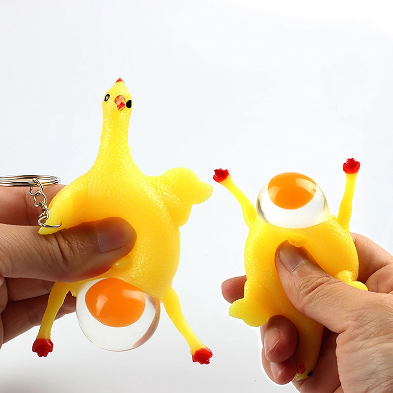 الإبداعية مضحك ضغط البيض لعبة الدجاج المفاتيح الضغط ضد الإجهاد لعبة للأطفال محاكاة ساخرة أدوات صعبة لعبة أطفال هدية #3