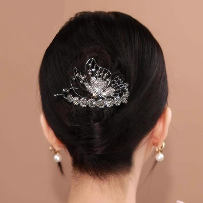

Exquisite Alloy Butterfly Rhinestone Casual Spring Summer Small Hair Clip for Women Hairpins Hair Accessories New Headwear