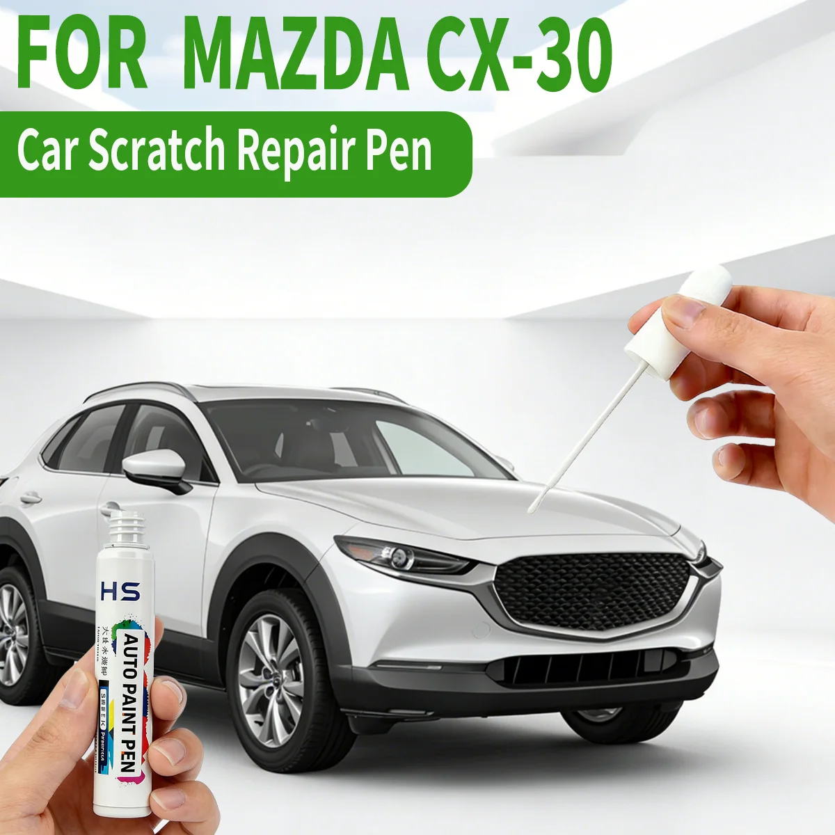 

Ручка-корректор для ремонта лакокрасочного покрытия Mazda CX-30, средство для удаления царапин, аксессуары для авто DIY, цвета: Кристально-синий 42M, Белый 42V, Полимерно-серый