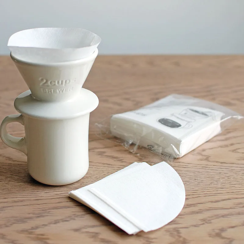 Japanese original Kinto hand brewed coffee filter paper V60 tapered white filter paper 2/4 person filter paper 60 pieces