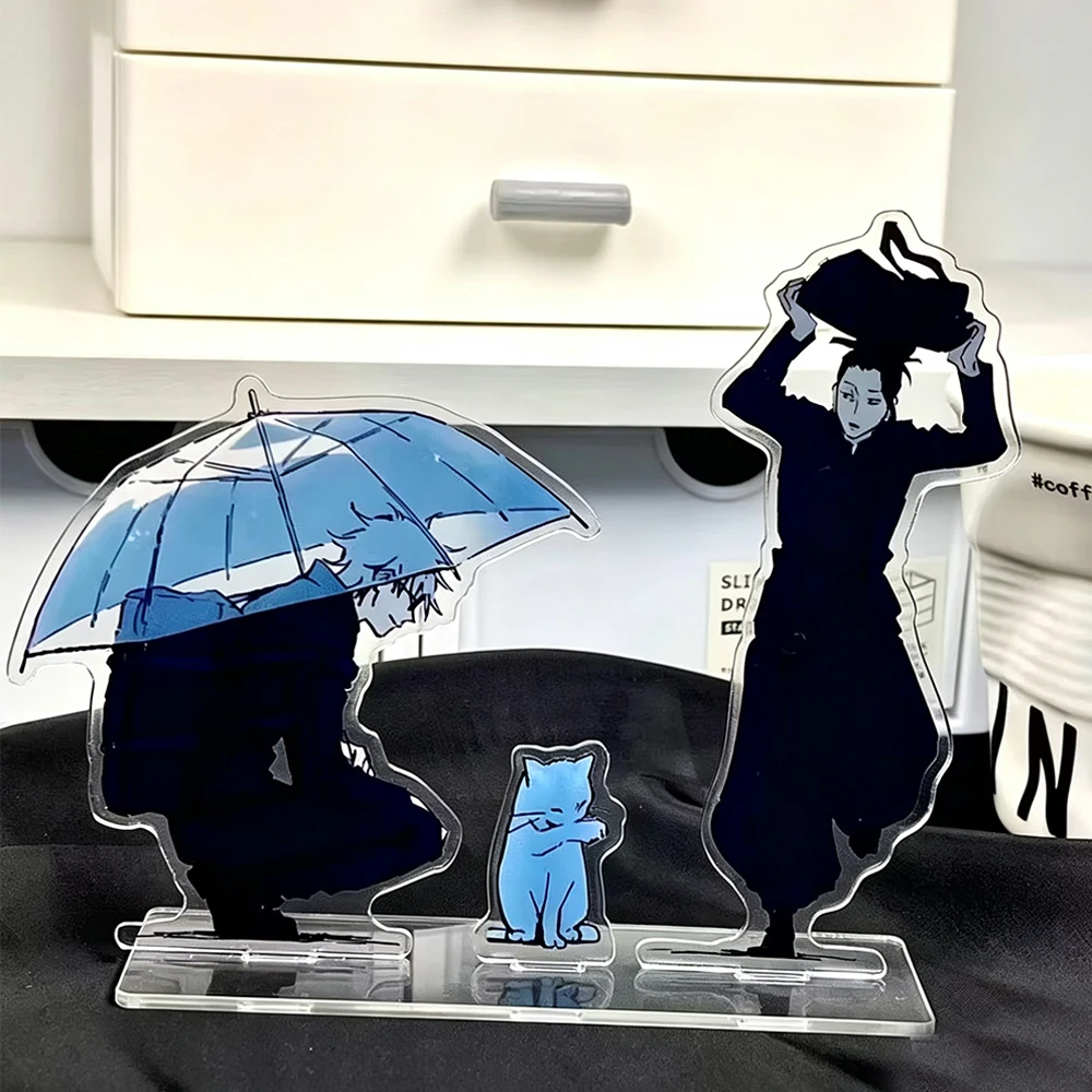 Jujutsu Kaisen Acrylic Stand Anime Figure Satoru Gojo Geto Suguru With Cat Standee Desktop Ornament Cosplay Props Gift For Fans