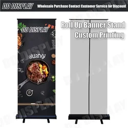 DD Retractable Roll Up Banner Stand Personalized Advertisement Sign Display Custom Printing Retractable Shop Banner Stand