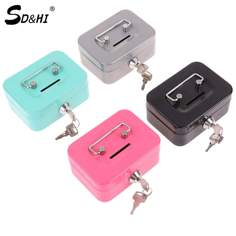 Creative Portable Piggy Bank Storage Box With Small Key Storage Box Change Box With Lock Storage Box