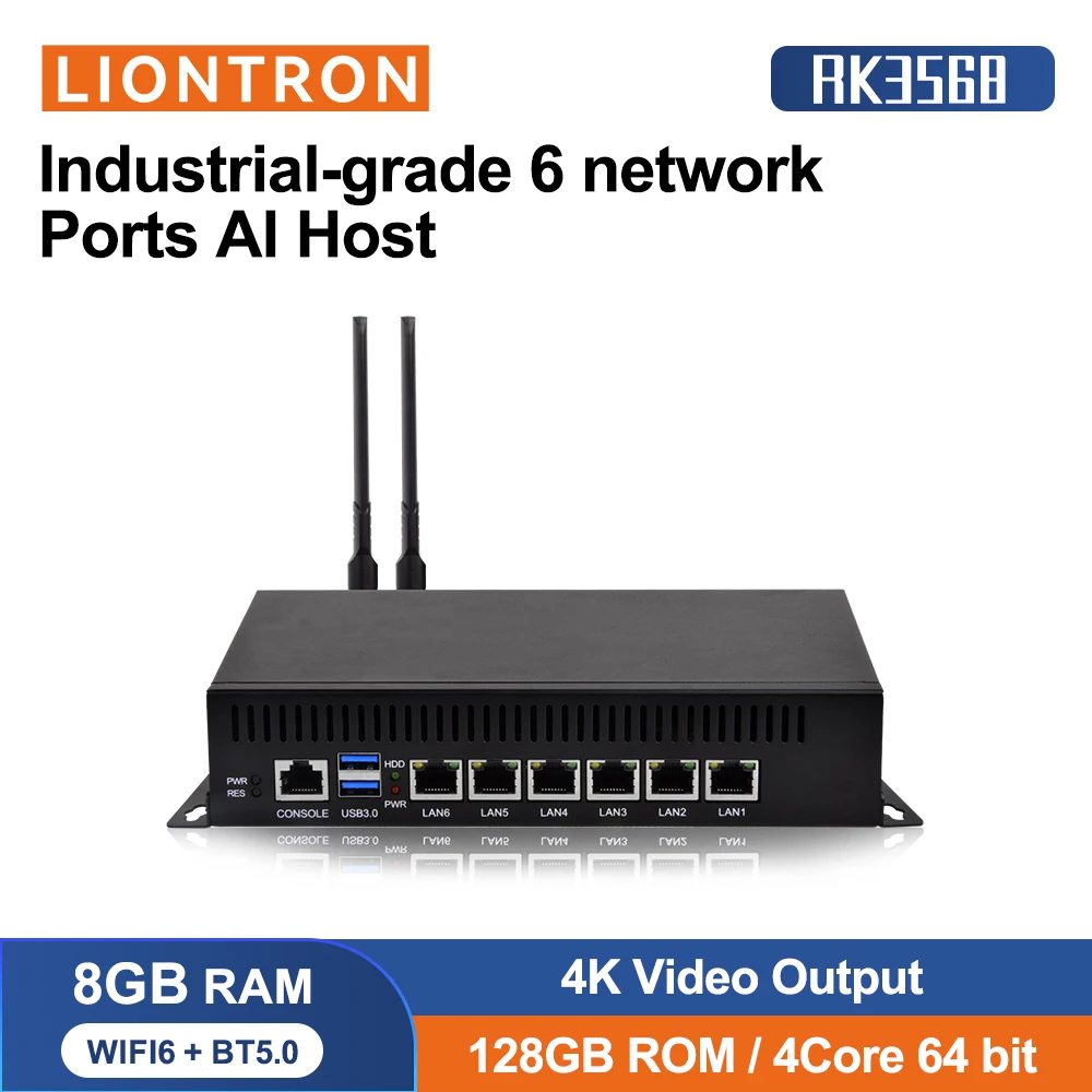 Liontron ARM baixo consumo de energia Rockchip RK3568 Android Linux OS com CPU GPU NPU HD-MI VGA RS232 MIC para máquina de venda automática