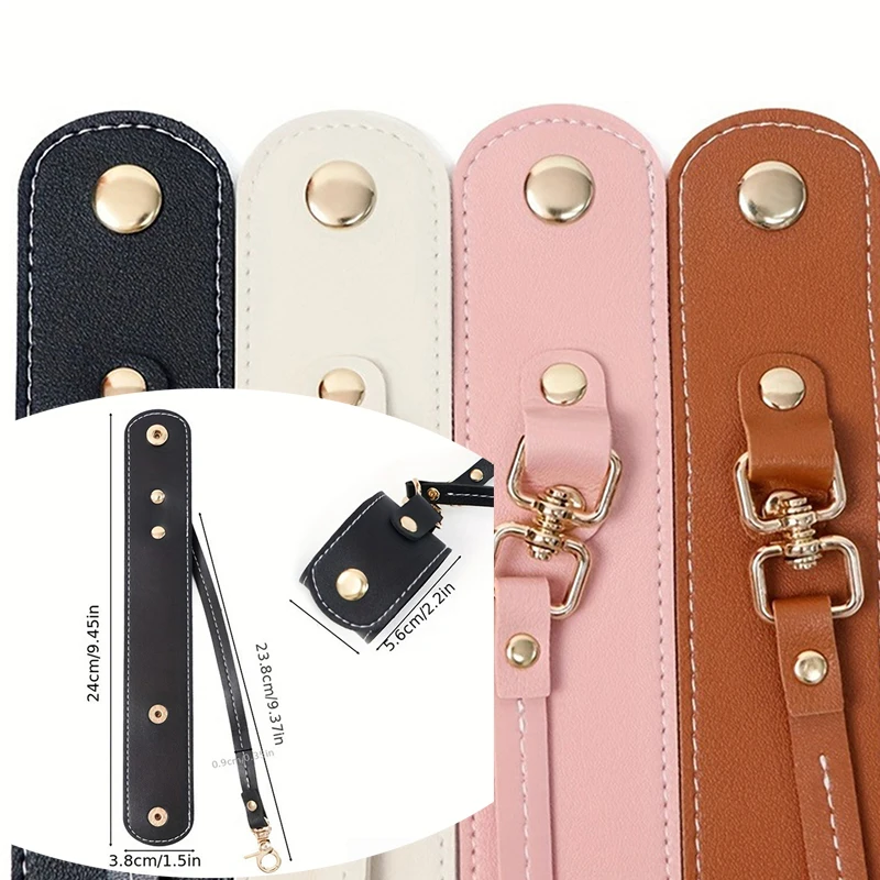 Trendy Solid Color PU Leather Glove Scarf Holder Strap Outdoor Travel Hat Clip Portable Multifunctional Towel Storage Clip