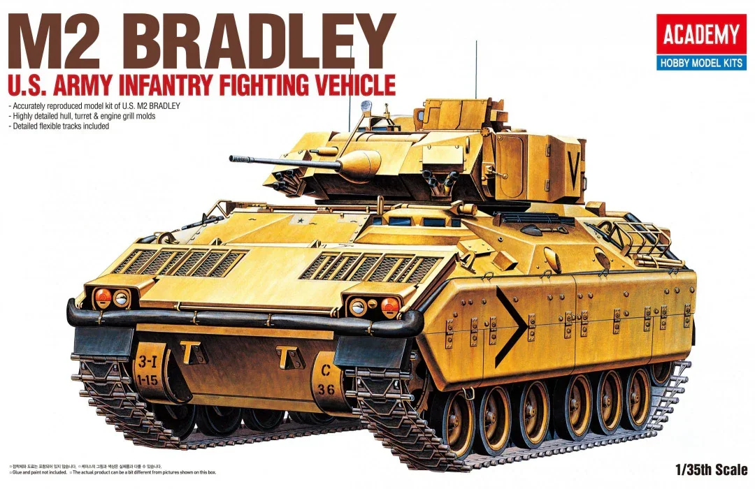 

Academy Assembled Tank Model Kit 13237 American M2 Bradley Armored Infantry Fighting Vehicle 1/35