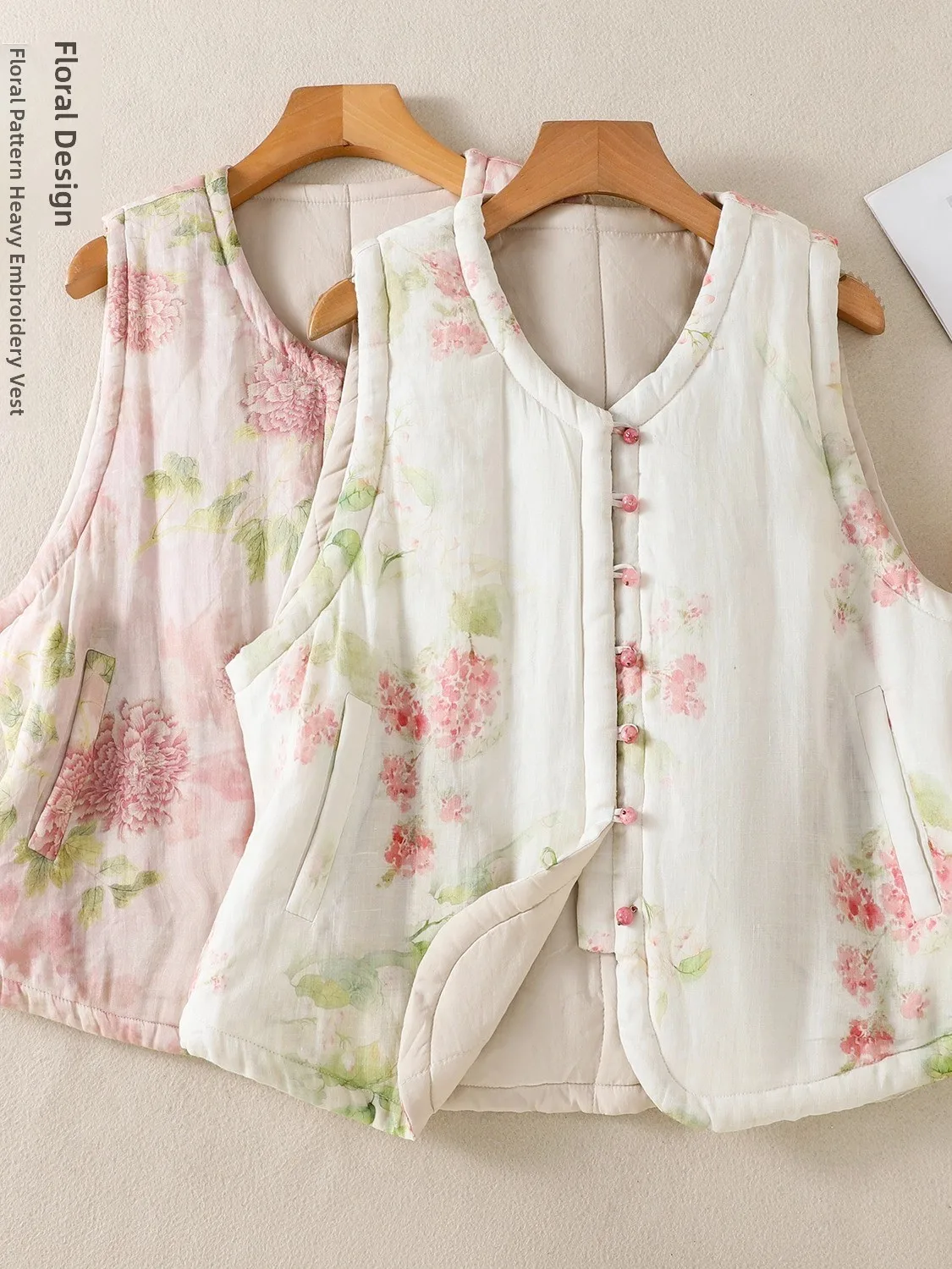 

New Chinese Sle Artistic Printed Cotton Jaet Women's Winter New Model Warmth Inter Outerwear Cotton Clothes Top