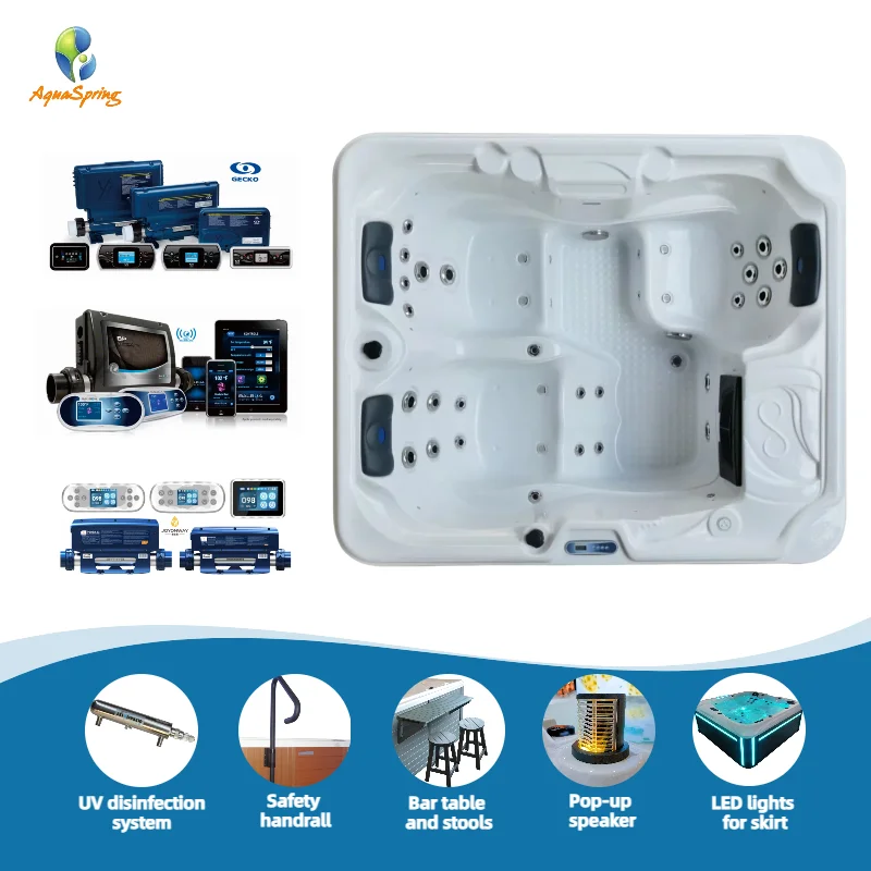 Manufacturer Acrylic Jacuzzi Spa Hot Tub Outdoor Jacuzzi 3 Person Outdoor Hot Tub 36 Nozzles