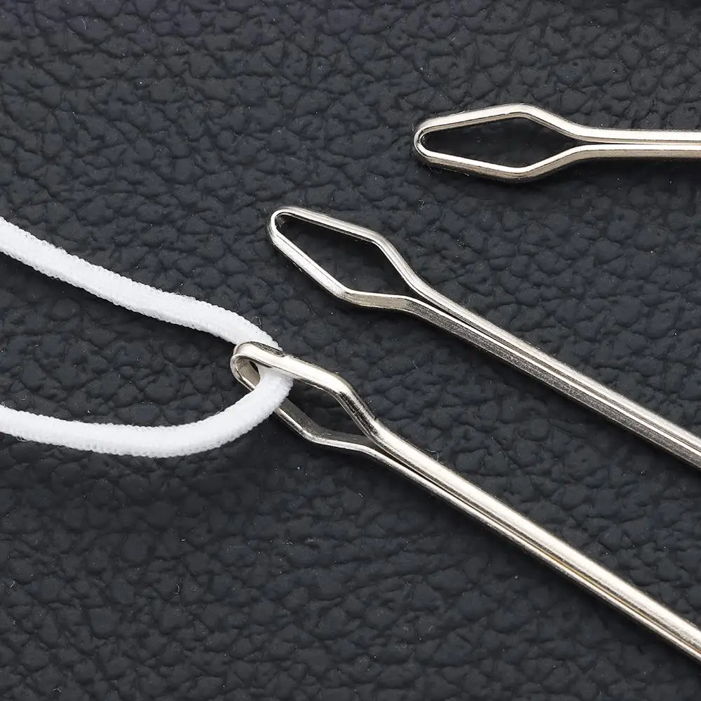 5pcs Craft Clip Tweezers Self-Locking Stainless Steel Easy Threaders Wearing Threaders Guide Elastic Rope Threader
