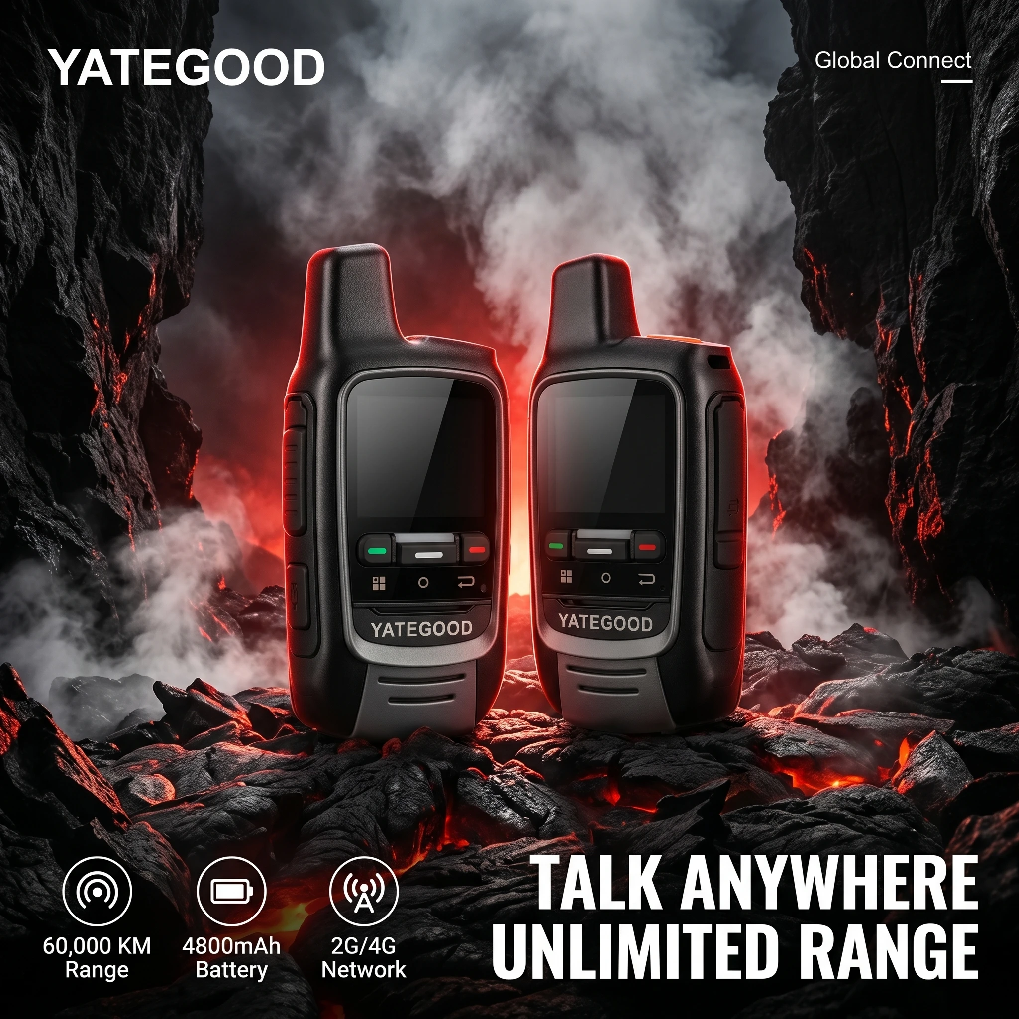 YATEGOOD G300 5000KM Walkie Talkie Long Range GXINPOC Global PTT 4G POC Radio100km