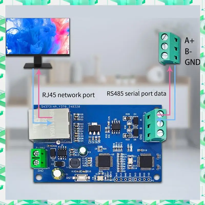 3C Electron RS485 To Ethernet Module RS485 Serial To Ethernet Serial Transmission Versatile Convenient Portable Communication Mo