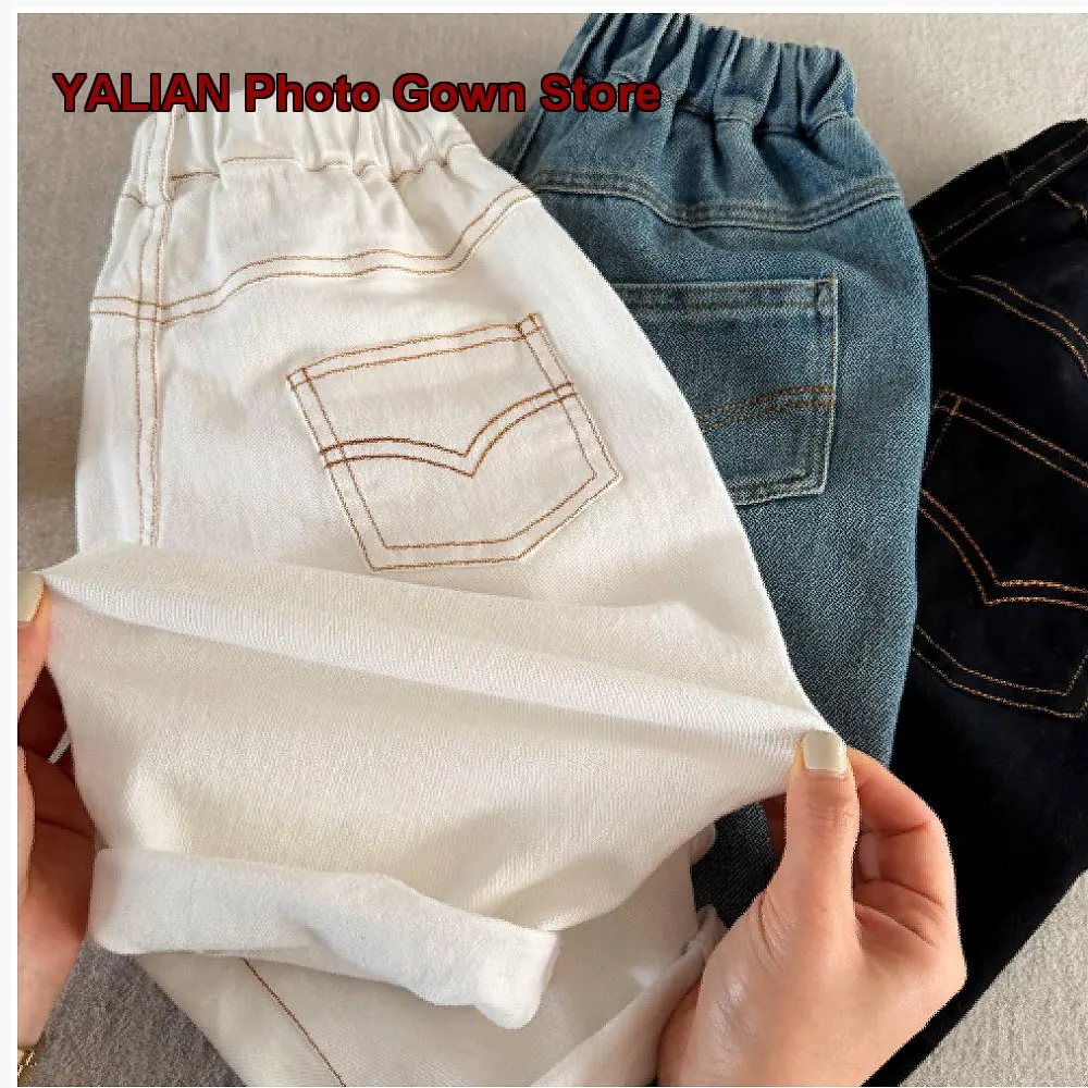 Kids Boys Girls 2026 Toddlers Pure Color Simple Long Casual with Visible Stitching