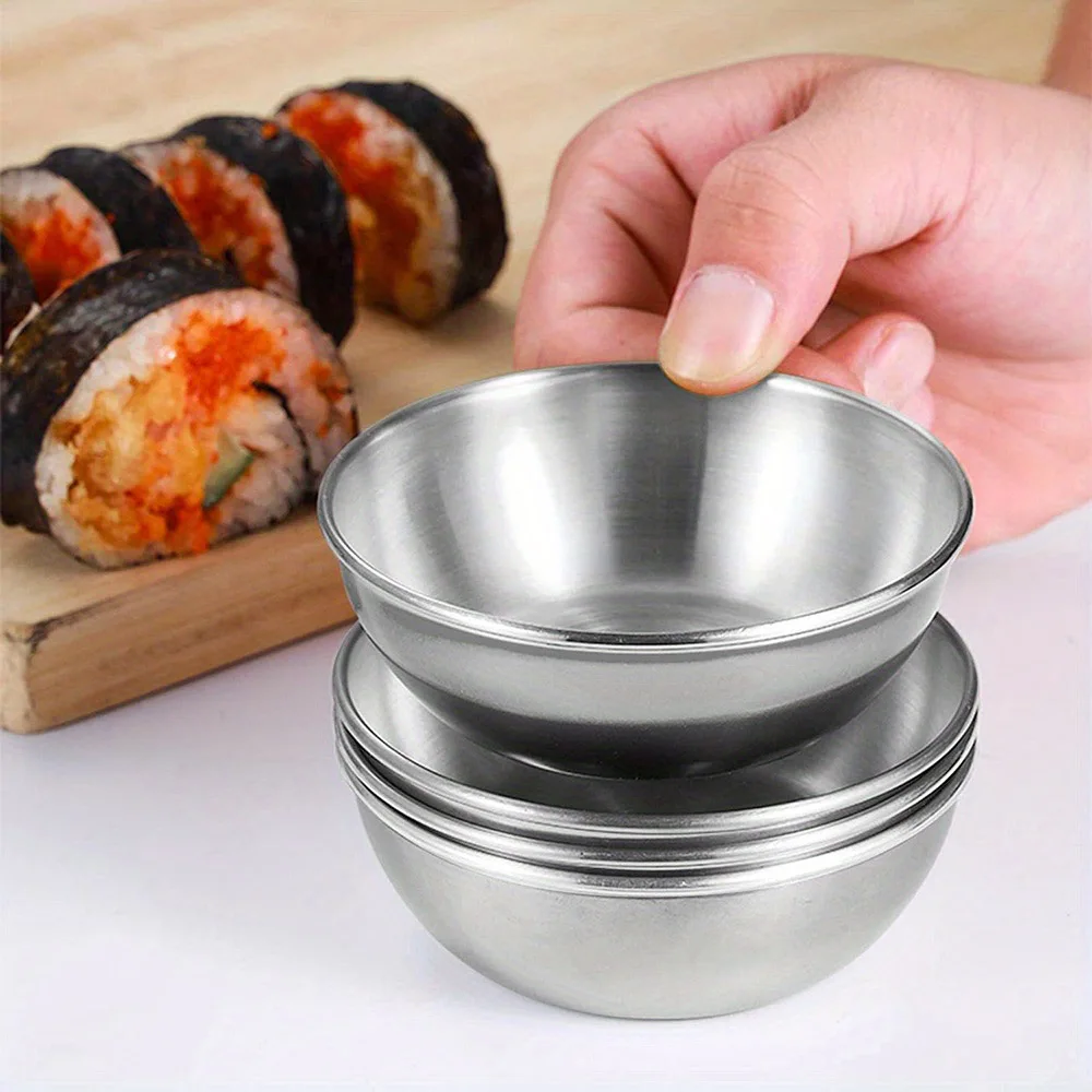 8 قطعة/المجموعة الذهب الفولاذ المقاوم للصدأ الذهبي أطباق توابل وصلصة المقبلات التوابل تخدم أطباق مجموعات صينية أطباق توابل أدوات المائدة المطبخ #6