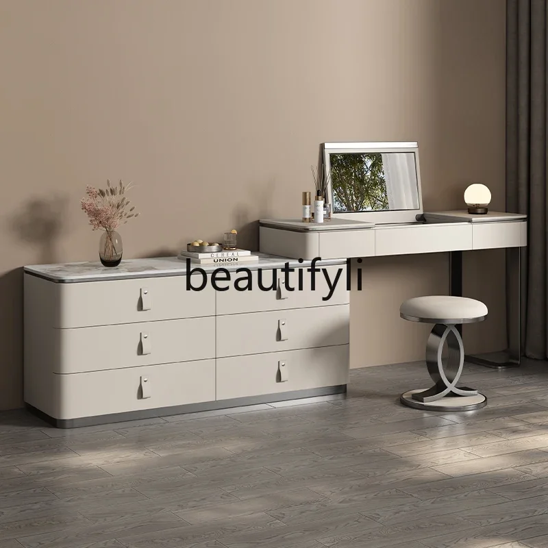 

Italian minimalist flip dresser, integrated bedroom light luxury makeup table, modern simple high-end makeup table2936