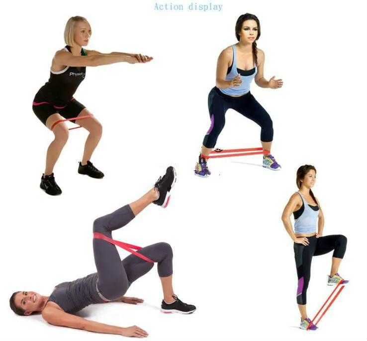 2 FT RESISTANCE BANDS LOOP Exercise Yoga Training Elastic Fitness Gym Workout