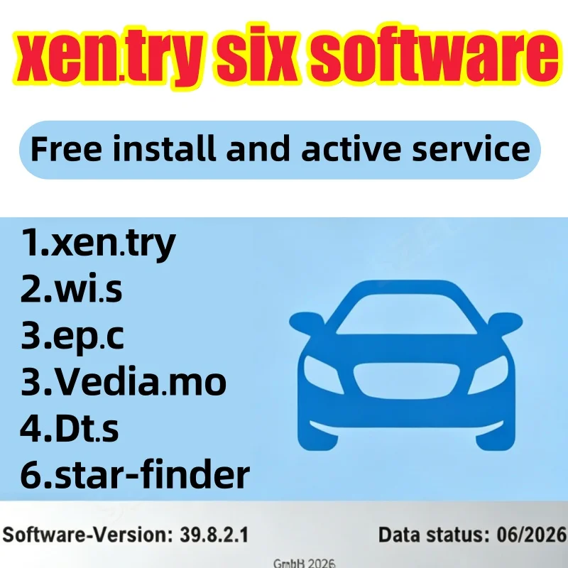 Newest 2026.06 Xentry Diagnostic Software Six Software WI.S Epc Vediam DT.S and Star-finder Software for One Laptop Installation