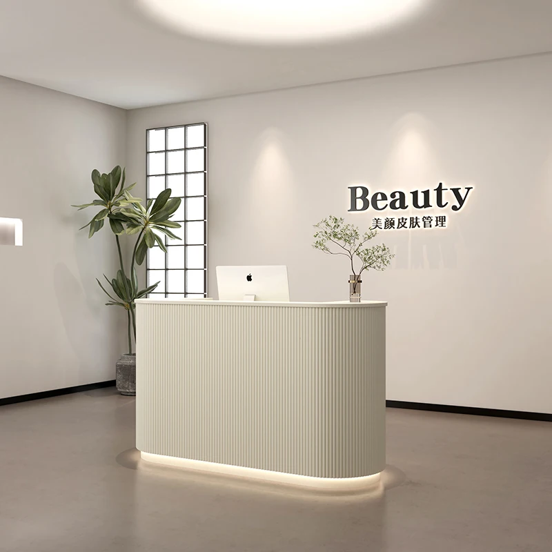 Outfit Shop Simple Reception Desks Nordic Cream Style Nail Salon Hostel Bar Counter Beauty Salon Furniture Ontvangstbalie FYRD