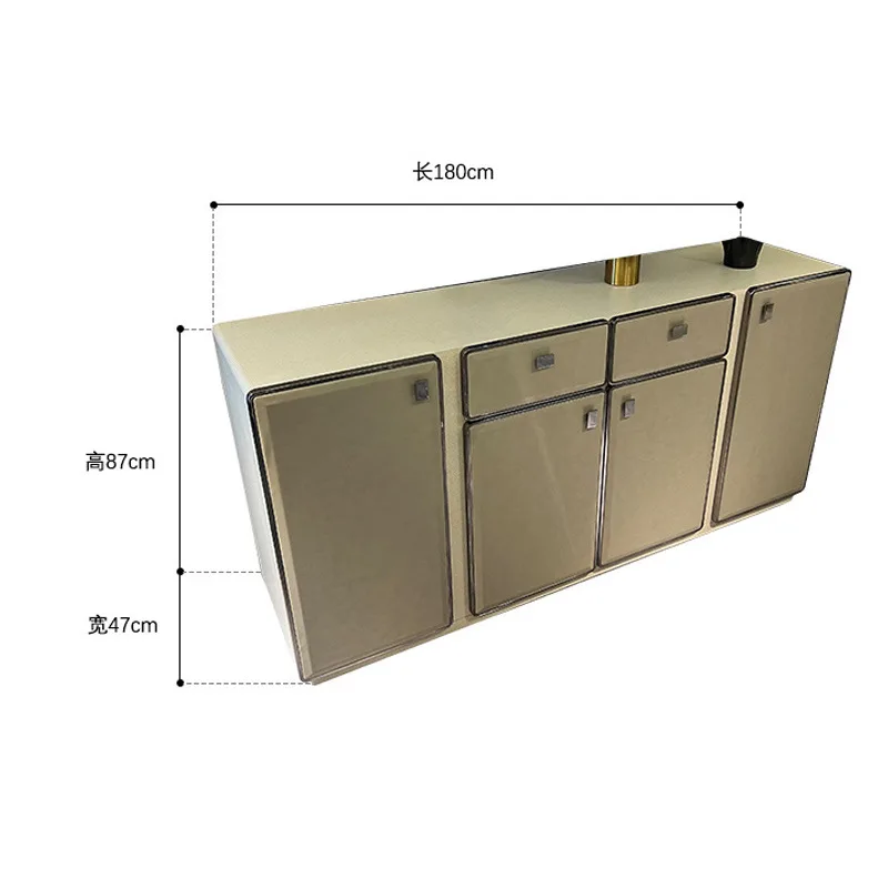 Light luxury post-modern dining side cabinet, high-end luxury new storage villa simple Italian  entrance cabinet