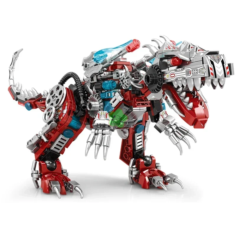 Jurássico mecânico Indominus Rex Building Blocks, dinossauro modelo mundial, Dino Park Bricks, Cidade lutador, brinquedo infantil, aniversário, 2 em 1