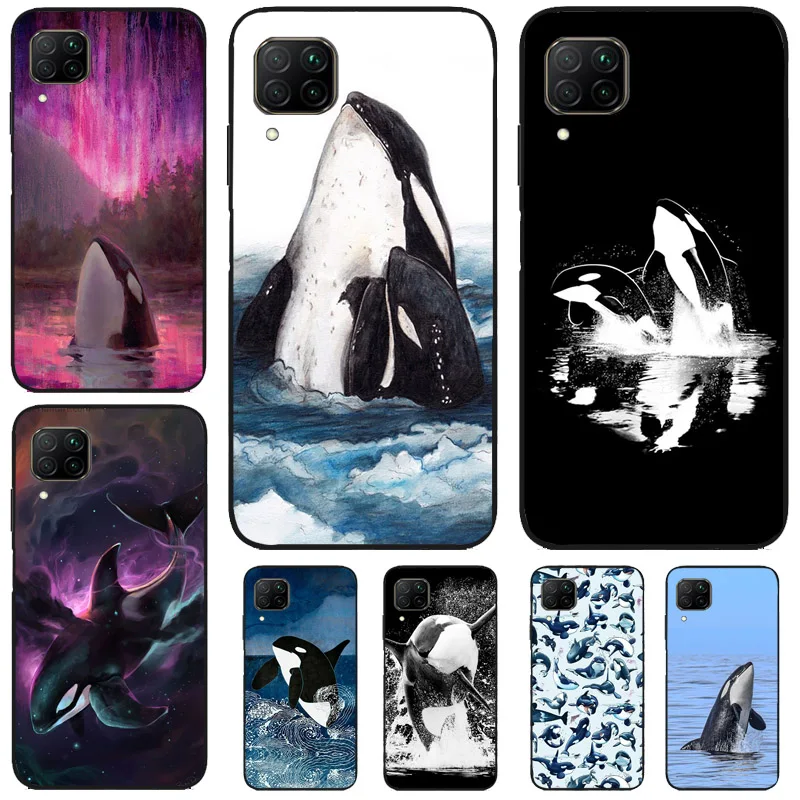 Killer Whale Orca Case For Huawei P30 Lite P40 P20 Nova 11 Pro 3i 8i 11i 9 10 SE 5T Y60 Y61 Y70 Y90 Y91 Cover