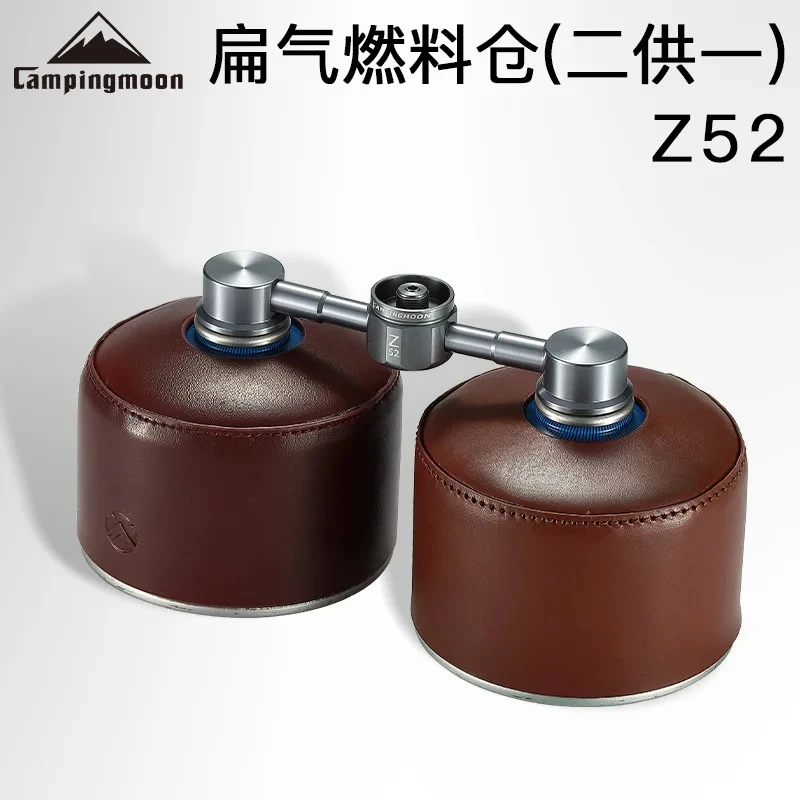 CAMPINGMOON Z52 BKZ52 Two Supply One Flat Gas Fuel Silo Flat Gas Furnace Head Outdoor Stove Camping Gas Stove Accessories