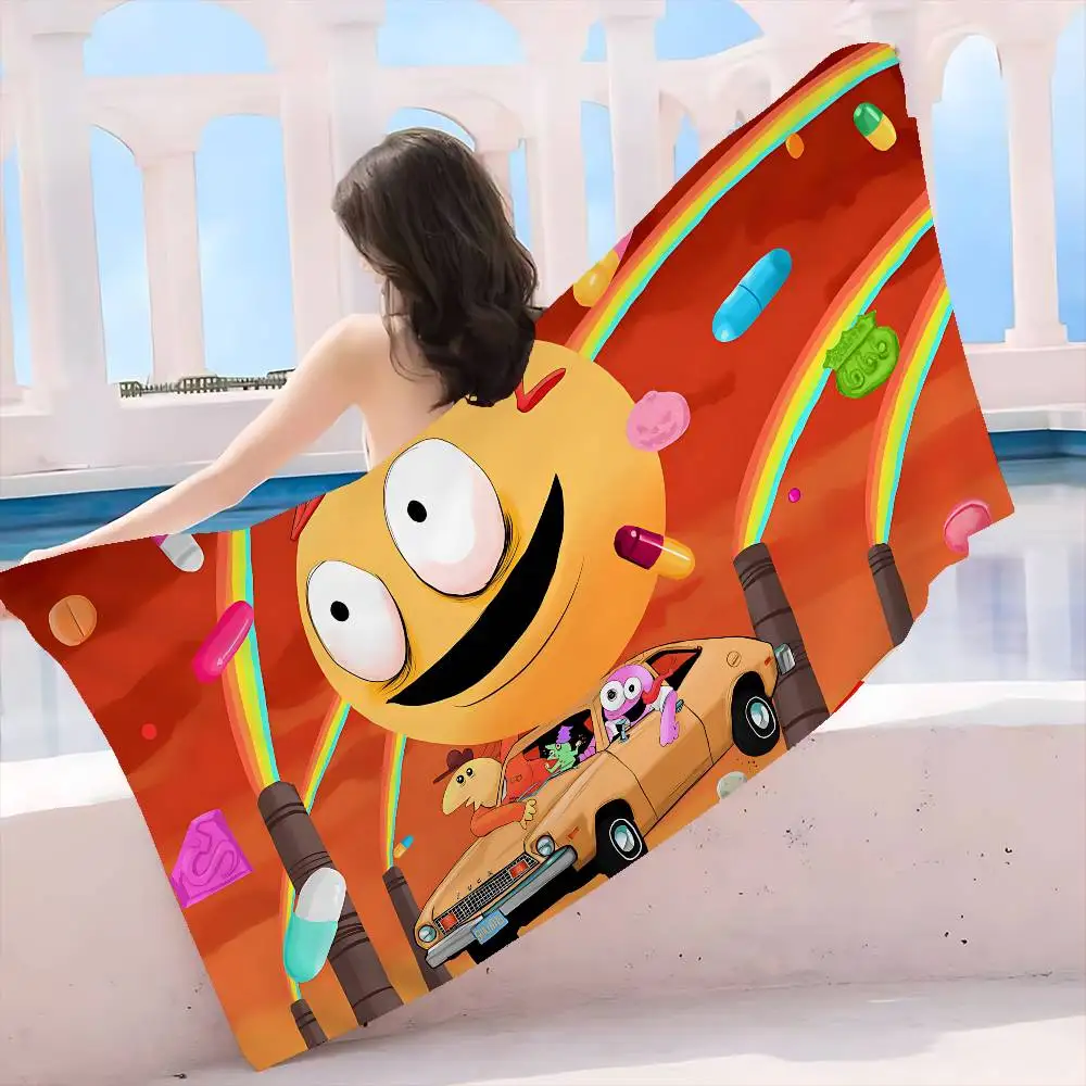 cartoon art anime S-Smiling F-Friends Beach Towel Bath Towels for Microfiber Quick Dry Custom Sand Free Beach Yoga Spa Gym Pool