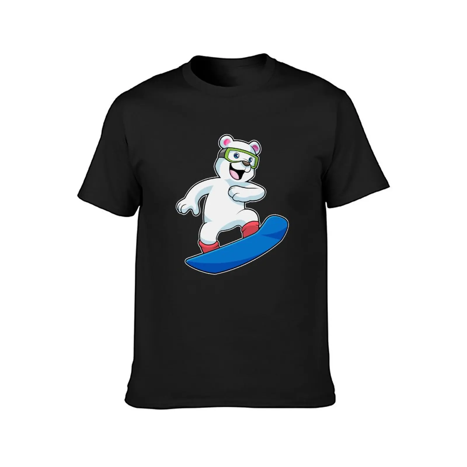 Polar bear as Snowboarder with Snowboard T-Shirt funnys sweat blanks heavyweights heavyweight t shirts for men