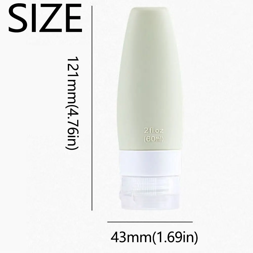 4 قطعة/المجموعة دائم مانعة للتسرب السفر زجاجة مجموعة لينة فارغة إعادة الملء زجاجة محلول متعدد الألوان 60 مللي ضغط أنبوب تخزين مستحضرات التجميل