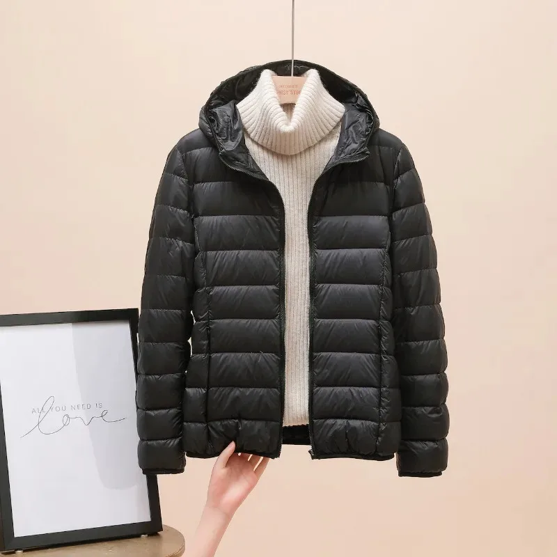 women's clothing Ultra Light Down Jacket female  Autumn Winter Warm Coat Lightweight Warm Jackets Female Hooded Parka