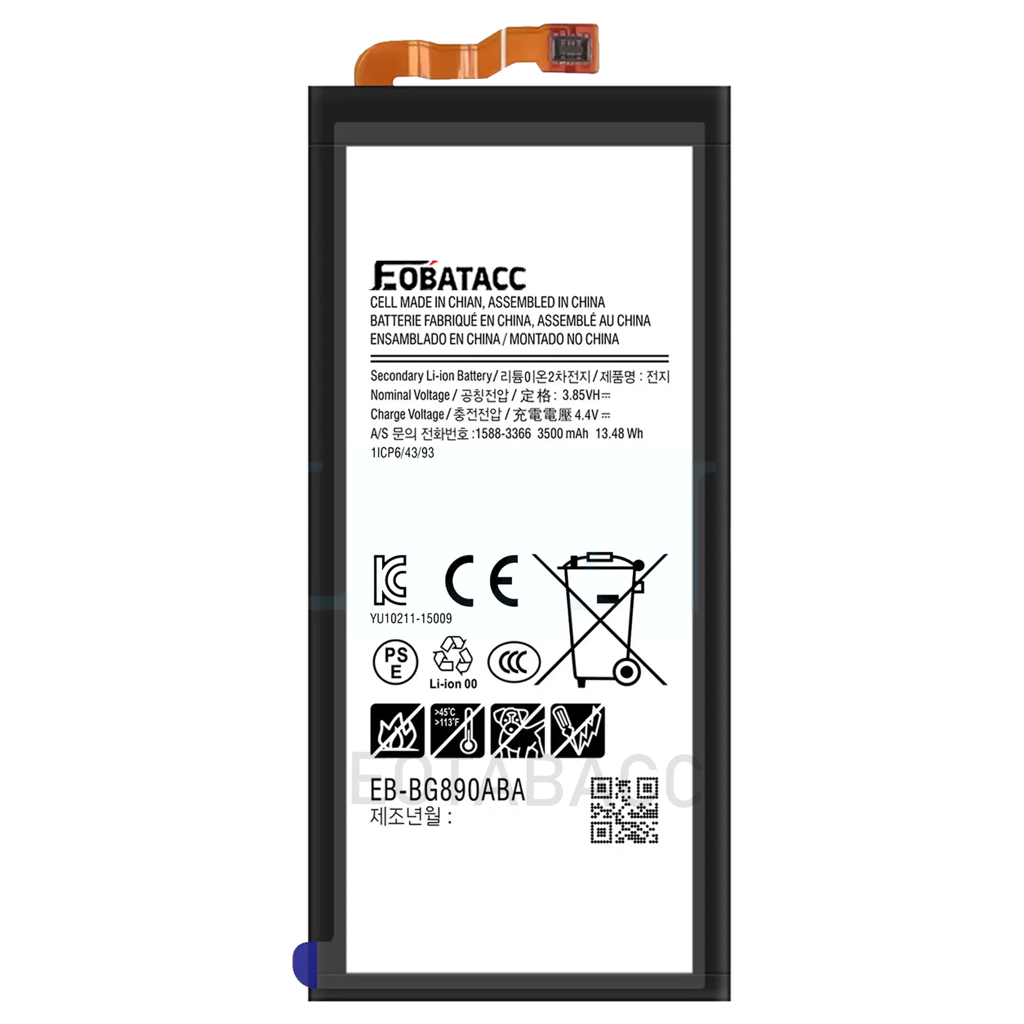 2026 YEARS EOTABACC 100% Original EB-BG890ABA Battery For Samsung S6 Active G890A G870A Battery+Tools